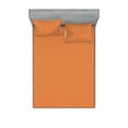 thumbnail image 1 of Ambesonne Abstract Fitted Sheet & Pillow Sham Set, Angled Lines Composition, Full, Vermilion Earth Yellow, 1 of 3