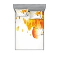 thumbnail image 1 of Ambesonne Abstract Fitted Sheet & Pillow Sham Set, Autumn Sun and Trees, Full, Yellow Orange and Black, 1 of 2