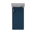 thumbnail image 1 of Ambesonne Abstract Fitted Sheet & Pillow Sham Set, British Tartan Style, Twinxl, Blue Black White, 1 of 2