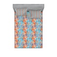 thumbnail image 1 of Ambesonne Abstract Fitted Sheet & Pillow Sham Set, Brush Stroke Arrangement, Full, Multicolor, 1 of 2