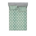 thumbnail image 1 of Ambesonne Abstract Fitted Sheet & Pillow Sham Set, Classic Style Stars, Full, Green Grey, 1 of 2