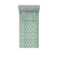 thumbnail image 1 of Ambesonne Abstract Fitted Sheet & Pillow Sham Set, Classic Style Stars, Twin, Green Grey, 1 of 2