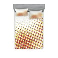 thumbnail image 1 of Ambesonne Abstract Fitted Sheet & Pillow Sham Set, Colorful Halftone Effect, Queen, White and Fuchsia, 1 of 2