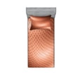 thumbnail image 1 of Ambesonne Abstract Fitted Sheet & Pillow Sham Set, Comb Pattern Waves, Twin, Pale Rust, 1 of 2