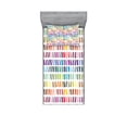 thumbnail image 1 of Ambesonne Abstract Fitted Sheet & Pillow Sham Set, Contemporary Modern Art, Twinxl, Multicolor, 1 of 2