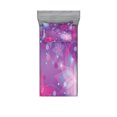 thumbnail image 1 of Ambesonne Abstract Fitted Sheet & Pillow Sham Set, Floral Dreamy Romantic, Twinxl, Violet Pink Pale Blue, 1 of 2