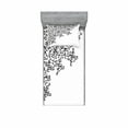 thumbnail image 1 of Ambesonne Abstract Fitted Sheet & Pillow Sham Set, Floral Vignette Design, Twin, Black and White, 1 of 2