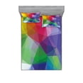 thumbnail image 1 of Ambesonne Abstract Fitted Sheet & Pillow Sham Set, Fractal Quirky, Queen, Multicolor, 1 of 2