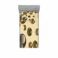 thumbnail image 1 of Ambesonne Abstract Fitted Sheet & Pillow Sham Set, Funky Bubbles Round, Twinxl, Pale Brown Caramel, 1 of 2