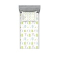 thumbnail image 1 of Ambesonne Abstract Fitted Sheet & Pillow Sham Set, Geometric, Twin, Seafoam Lime Green, 1 of 2