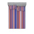 thumbnail image 1 of Ambesonne Abstract Fitted Sheet & Pillow Sham Set, Gradient Color Stripes, Queen, Violet Blue Salmon, 1 of 2