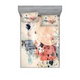 thumbnail image 1 of Ambesonne Abstract Fitted Sheet & Pillow Sham Set, Grunge Mix Collage, Queen, Multicolor, 1 of 2