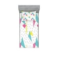 thumbnail image 1 of Ambesonne Abstract Fitted Sheet & Pillow Sham Set, Memphis Style Forms, Twinxl, Multicolor, 1 of 2