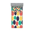 thumbnail image 1 of Ambesonne Abstract Fitted Sheet & Pillow Sham Set, Modern Grunge Illustration, Twinxl, Multicolor, 1 of 2