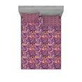 thumbnail image 1 of Ambesonne Abstract Fitted Sheet & Pillow Sham Set, Modern Marbling Art Design, Full, Multicolor, 1 of 3