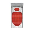thumbnail image 1 of Ambesonne Abstract Fitted Sheet & Pillow Sham Set, Mosaic Style Oval Shape, Twinxl, Pale Grey and Orange, 1 of 2