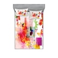thumbnail image 1 of Ambesonne Abstract Fitted Sheet & Pillow Sham Set, Natural Flowers, Queen, Multicolor, 1 of 2