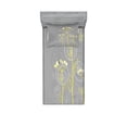 thumbnail image 1 of Ambesonne Abstract Fitted Sheet & Pillow Sham Set, Nature Beauty Flower Twigs, Twin, Grey Yellow, 1 of 2