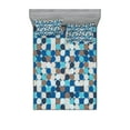 thumbnail image 1 of Ambesonne Abstract Fitted Sheet & Pillow Sham Set, Pastel Mosaic Pattern, Full, Multicolor, 1 of 2