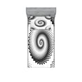 thumbnail image 1 of Ambesonne Abstract Fitted Sheet & Pillow Sham Set, Spiral Dots Pattern, Twinxl, Black White, 1 of 2