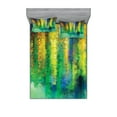 thumbnail image 1 of Ambesonne Abstract Fitted Sheet & Pillow Sham Set, Spring Flowers, Full, Green Yellow, 1 of 3
