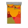 thumbnail image 1 of Ambesonne Abstract Fitted Sheet & Pillow Sham Set, Swirls and Vortexes, Full, Multicolor, 1 of 2
