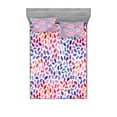 thumbnail image 1 of Ambesonne Abstract Fitted Sheet & Pillow Sham Set, Trippy Funky Sketchy, Full, Multicolor, 1 of 2