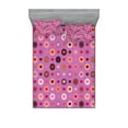 thumbnail image 1 of Ambesonne Abstract Fitted Sheet & Pillow Sham Set, Valentine Romance Love, Queen, Fuchsia Red Salmon, 1 of 2