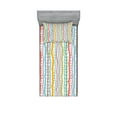 thumbnail image 1 of Ambesonne Abstract Fitted Sheet & Pillow Sham Set, Vertical Swirl Lines, Twinxl, Multicolor, 1 of 3