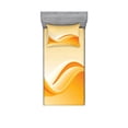 thumbnail image 1 of Ambesonne Abstract Fitted Sheet & Pillow Sham Set, Vibrant Waved Line, Twin, Orange Yellow, 1 of 2