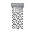 thumbnail image 1 of Ambesonne Abstract Fitted Sheet & Pillow Sham Set, Wagon Wheel, Twin, Dark Taupe Grey, 1 of 2