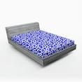 thumbnail image 1 of Ambesonne Abstract Fitted Sheet, Polka Dots on White Back, Full Size, Vermilion and White, 1 of 2