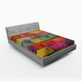 thumbnail image 1 of Ambesonne Abstract Fitted Sheet, Rainbow Timber Art, Full Size, Multicolor, 1 of 2