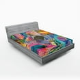 thumbnail image 1 of Ambesonne Abstract Fitted Sheet, Retro Graphic, Queen Size, Multicolor, 1 of 2