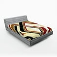 thumbnail image 1 of Ambesonne Abstract Fitted Sheet, Retro Trippy Form Ruby, Full Size, Pale Yellow Caramel, 1 of 3