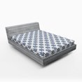 thumbnail image 1 of Ambesonne Abstract Fitted Sheet, Summer Petals, Full Size, Indigo White, 1 of 2