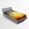 thumbnail image 1 of Ambesonne Abstract Fitted Sheet, Sunbeams in Clear Sky, Twin XL Size, Multicolor, 1 of 3