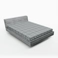 thumbnail image 1 of Ambesonne Abstract Fitted Sheet, Symmetry Fashion Image, Full Size, Pale Blue Grey, 1 of 2