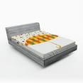 thumbnail image 1 of Ambesonne Abstract Fitted Sheet, Triangles Umbrella, Queen Size, Multicolor, 1 of 3
