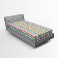 thumbnail image 1 of Ambesonne Abstract Fitted Sheet, Vertical Swirl Lines, Twin Size, Multicolor, 1 of 2