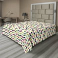 thumbnail image 1 of Ambesonne Abstract Flat Sheet, Arrow Inspired Motifs Art, Queen Size, White Multicolor, 1 of 1