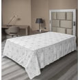 thumbnail image 1 of Ambesonne Abstract Flat Sheet, Basic Intertwining Motifs, TwinXL Size, Pale Taupe and White, 1 of 1