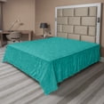 thumbnail image 1 of Ambesonne Abstract Flat Sheet, Bluish Botanical Motifs, California King, Dark Seafoam and Teal, 1 of 1