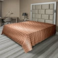 thumbnail image 1 of Ambesonne Abstract Flat Sheet, Comb Pattern Waves, Queen Size, Pale Rust, 1 of 1
