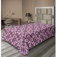 thumbnail image 1 of Ambesonne Abstract Flat Sheet, Complex Shapes Design Art, TwinXL Size, Purple Mauve Pale Pink, 1 of 1