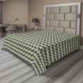 thumbnail image 1 of Ambesonne Abstract Flat Sheet, Continuing Wavy Zigzags, Full Size, Eggshell Laurel Green, 1 of 1