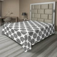thumbnail image 1 of Ambesonne Abstract Flat Sheet, Creative Maze Motif Rounds, Full Size, Charcoal Grey and White, 1 of 1