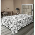 thumbnail image 1 of Ambesonne Abstract Flat Sheet, Crescent Moon Shapes Art, TwinXL Size, Charcoal Grey White, 1 of 1