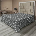 thumbnail image 1 of Ambesonne Abstract Flat Sheet, Direction Pointers Design, King Size, Charcoal Grey and White, 1 of 1