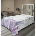 thumbnail image 1 of Ambesonne Abstract Flat Sheet, Dragoflies on, TwinXL Size, Violet Pink and Blue, 1 of 1